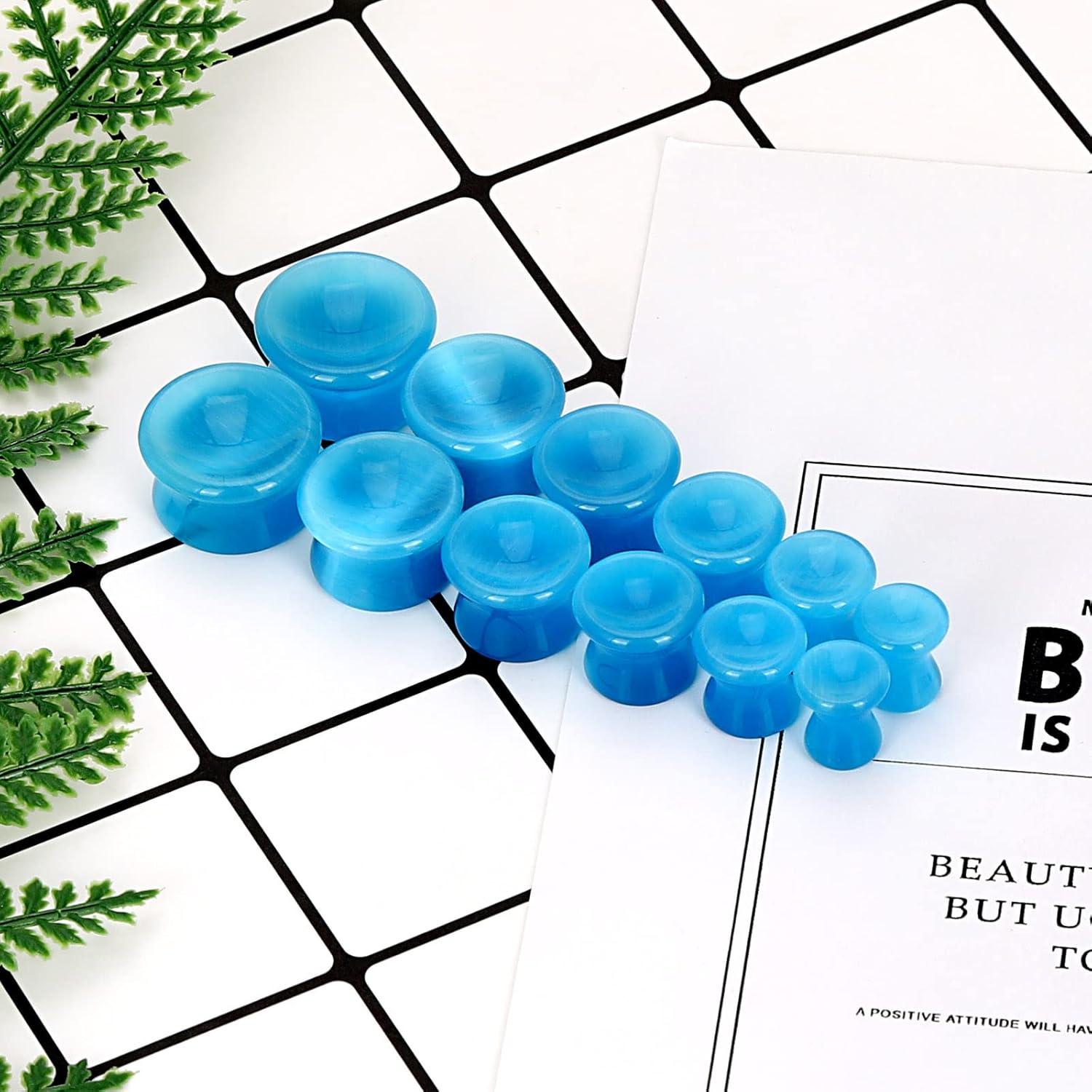 Stuppendux 2 Piezas Tapones de Oído de Piedra Natural 12mm