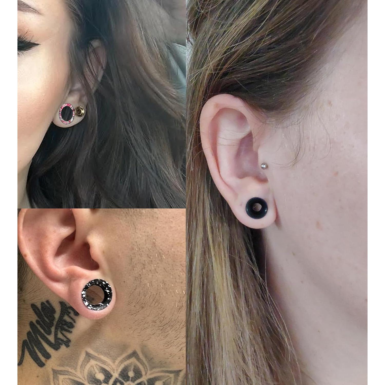 Medidores de Oreja Acero Inoxidable TIANCI Set 8 Piezas 0g 00g 1/2''