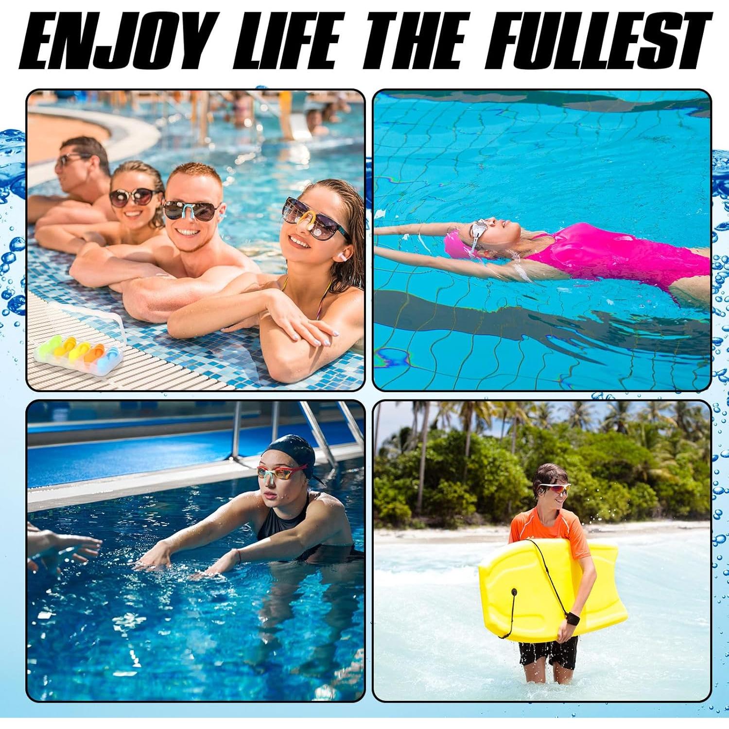 15 Juegos de Clips Nasales y Tapones para Oídos Saysurey