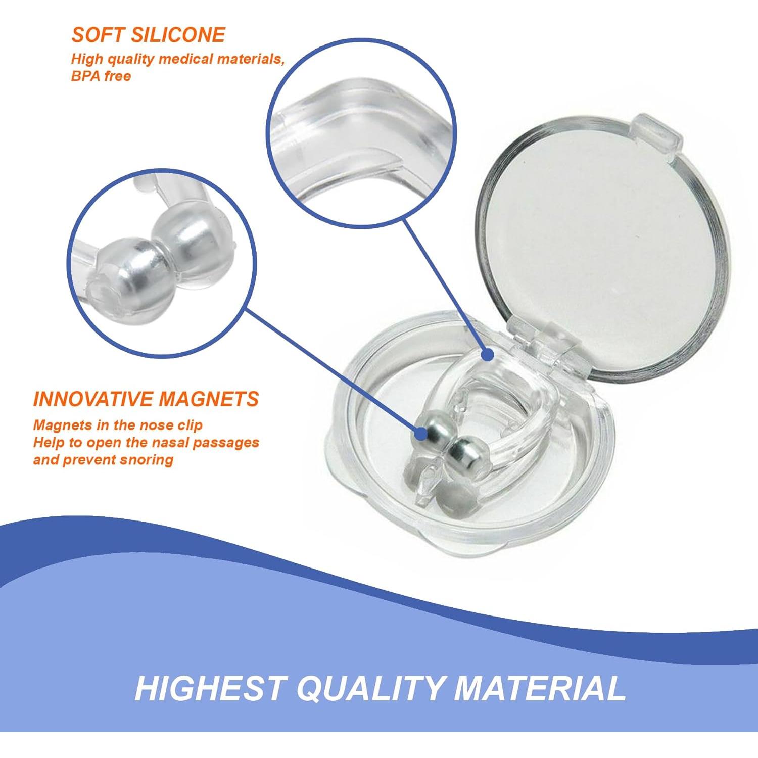 Paquete de 6 Clips Nasales Magnéticos Mobi Lock - Silicona Reutilizable