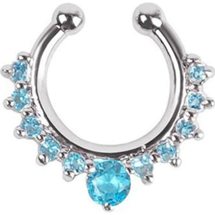 Aros Falsos de Septum Vantiy 6 Piezas con Rhinestone