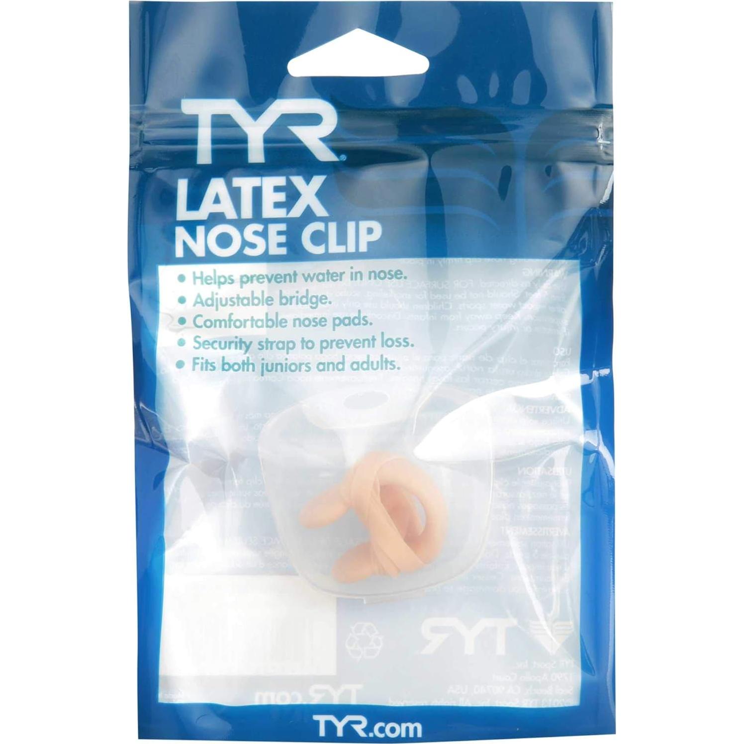 Clip de Nariz de Láttex TYR para Natación - Talla Única