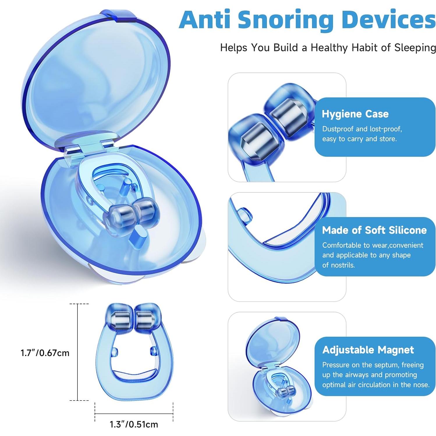 Clip Nasal Antisnoring Magnético NYTCNHO - Silicona Reutilizable