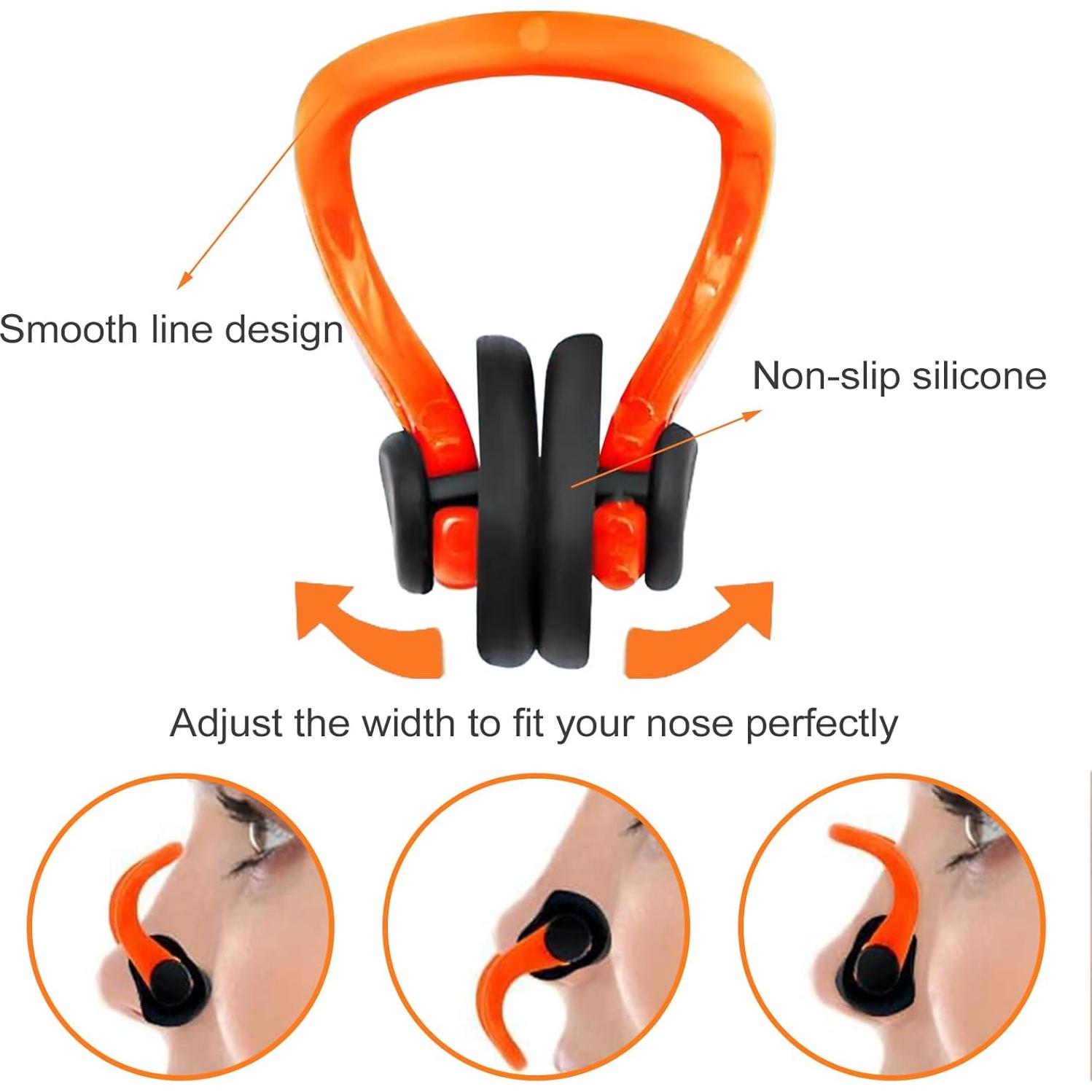 Clip de Nariz KYLELOVE para Natación y Buceo - 10 Paquetes