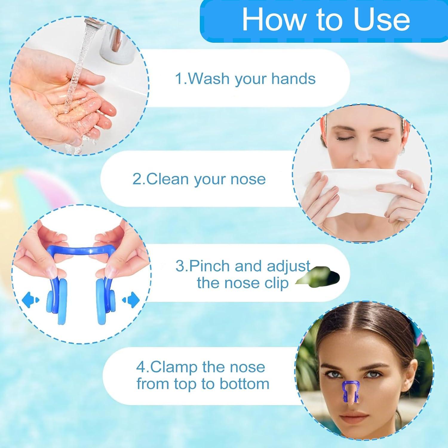 Clip de Nariz KYLELOVE para Natación y Buceo - 10 Paquetes