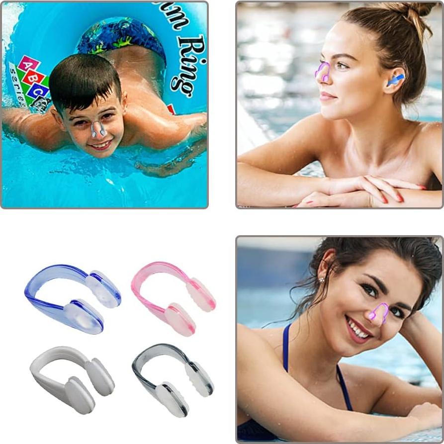 Clips de Nariz Impermeables HZONGMINGZT - 8 Piezas Silicona