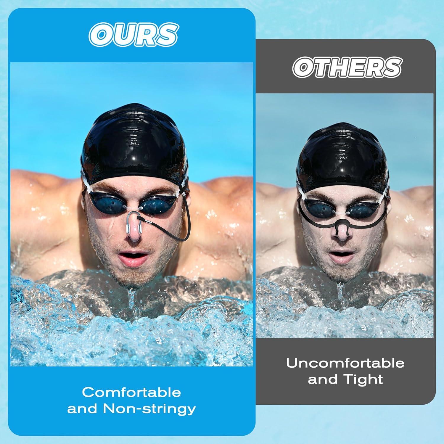 Set de 2 Clips de Nariz para Natación Dunkive con Cordón