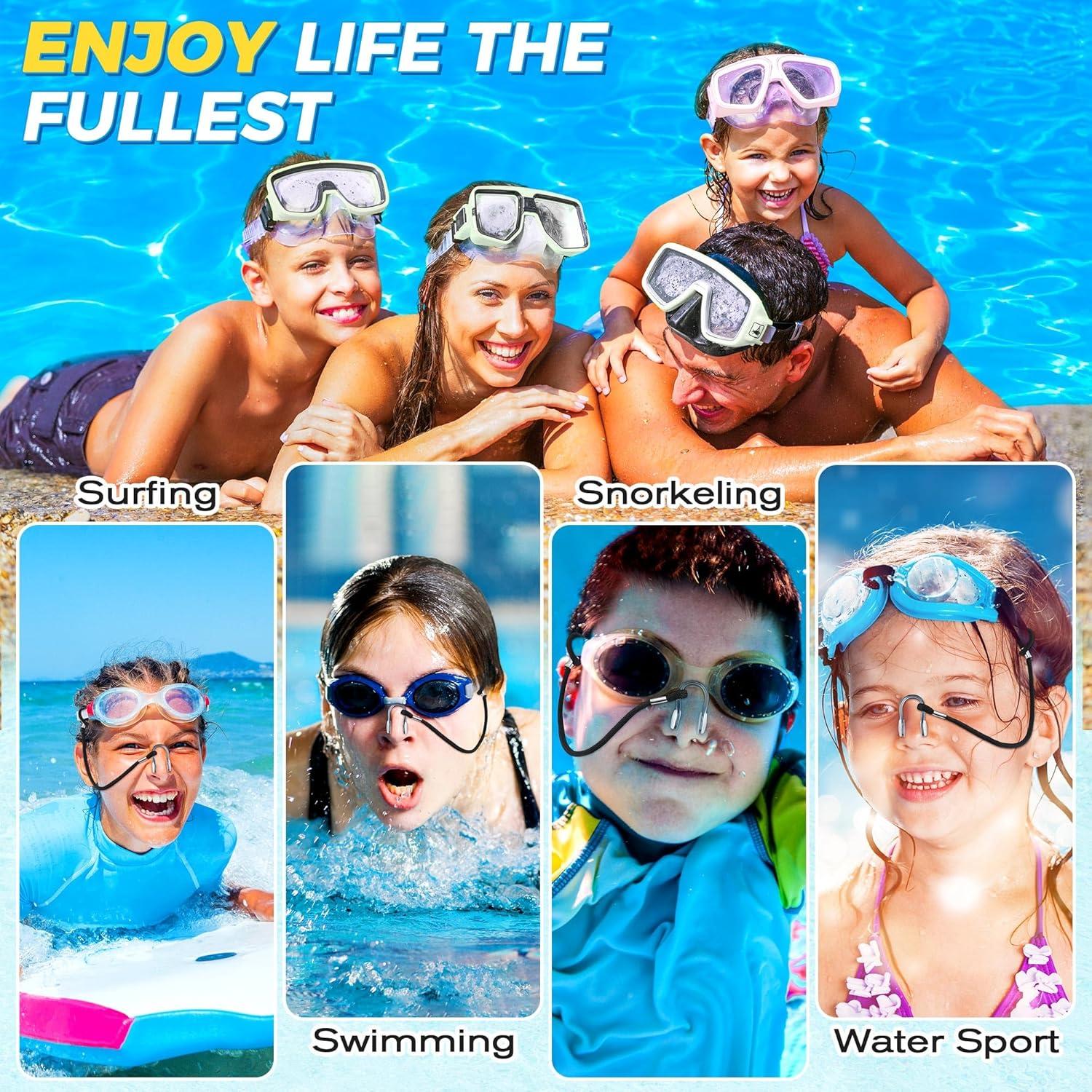 Set de 2 Clips de Nariz para Natación Dunkive con Cordón