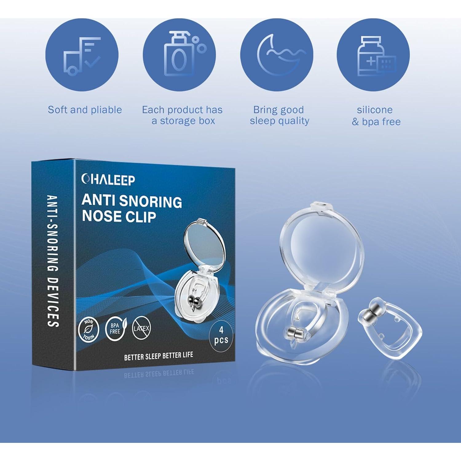 Clip Nasal Anti Ronquidos OHALEEP Silicona Ajustable M