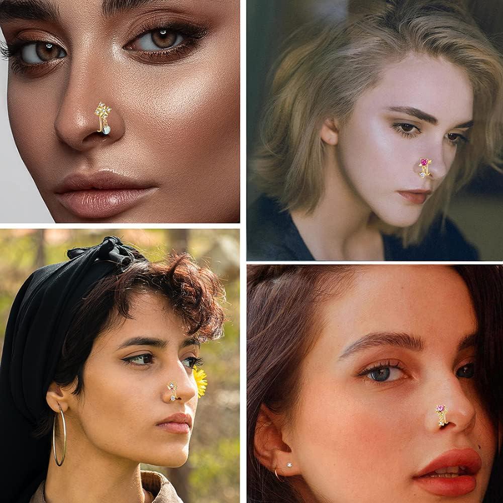 Conjunto 16 Anillos de Nariz Falsos PLOMFOV para Mujeres