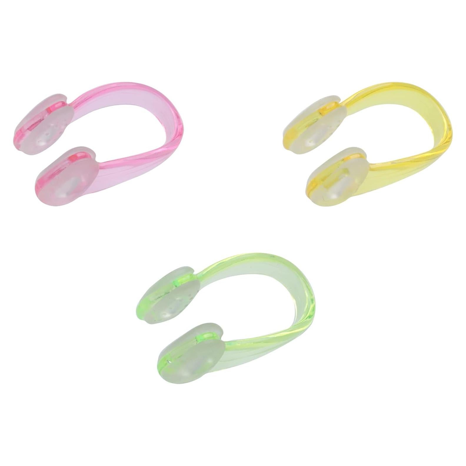 3 Clips de Nariz Ruwado para Nadar Silicona Coloridos 3.6 cm