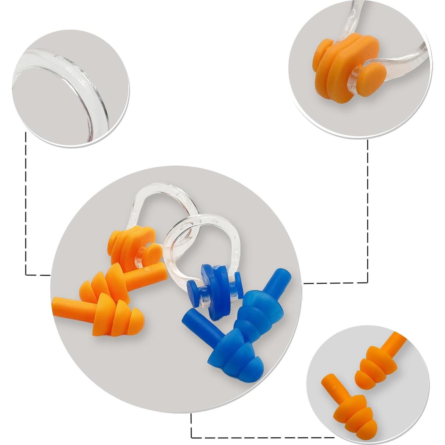 Clip de Nariz para Nadar Hurdilen - 10 Paquetes Multicolor