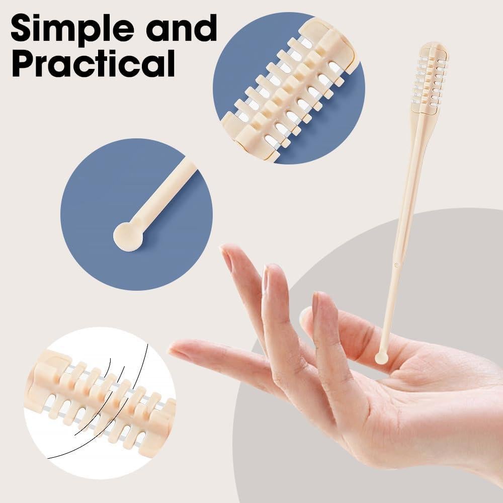 2 in 1 Nasal Hair Cutter for Men, 2025 New Nose Hair Trimmer with Portable Ear Picker, Handheld 360° Rotating Nostril Hair Remover Tool (8 pcs)