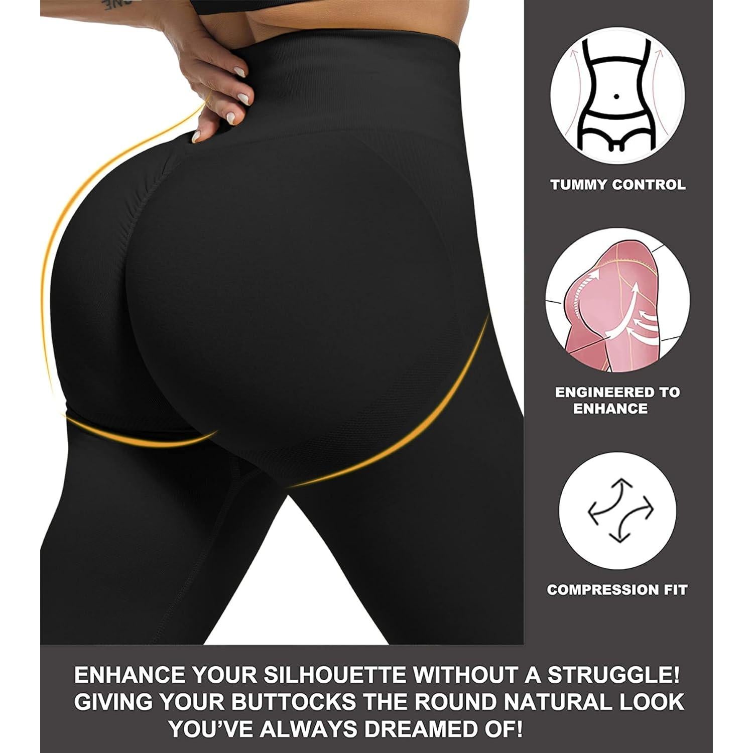 CHRLEISURE Leggings de Entrenamiento 3 Piezas Mujeres Alta Cintura