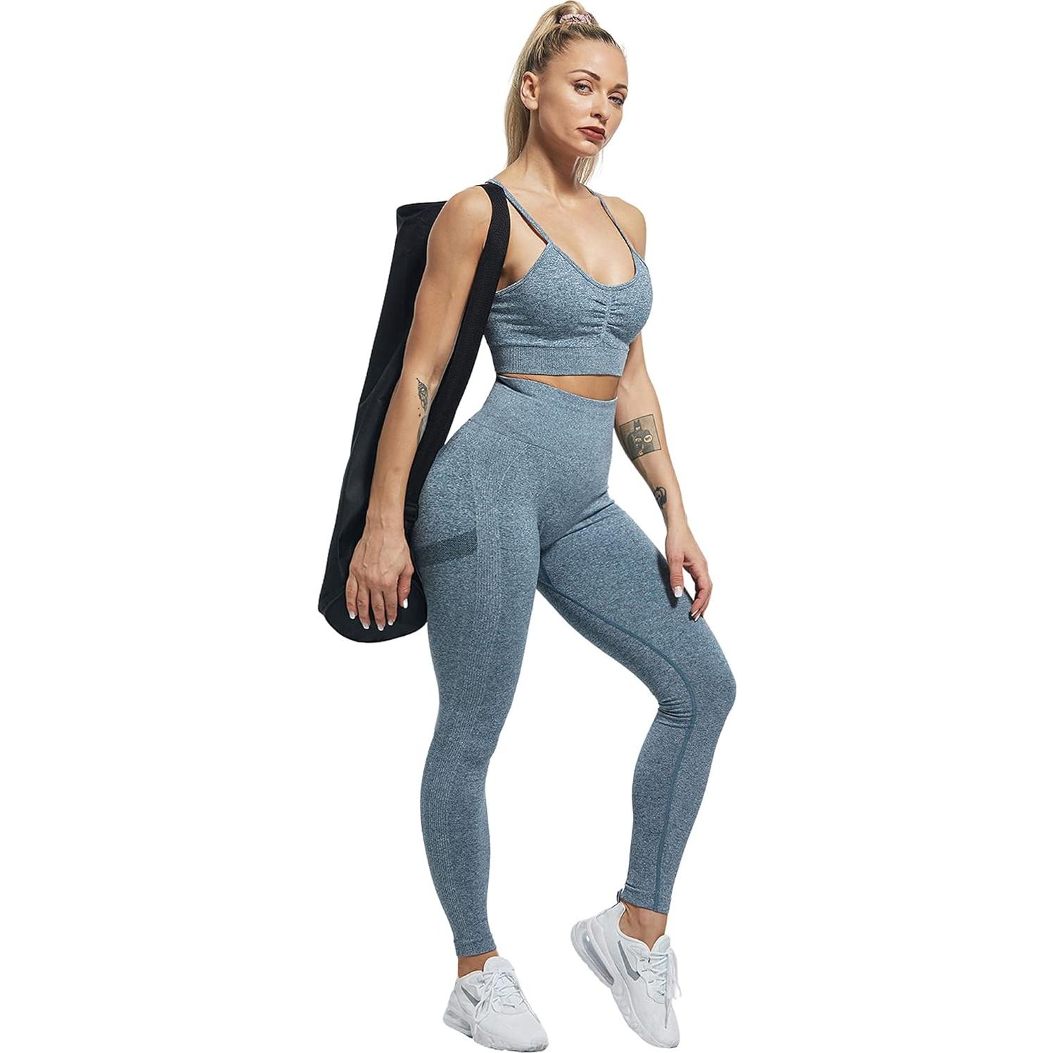 CHRLEISURE Leggings de Entrenamiento 3 Piezas Mujeres Alta Cintura