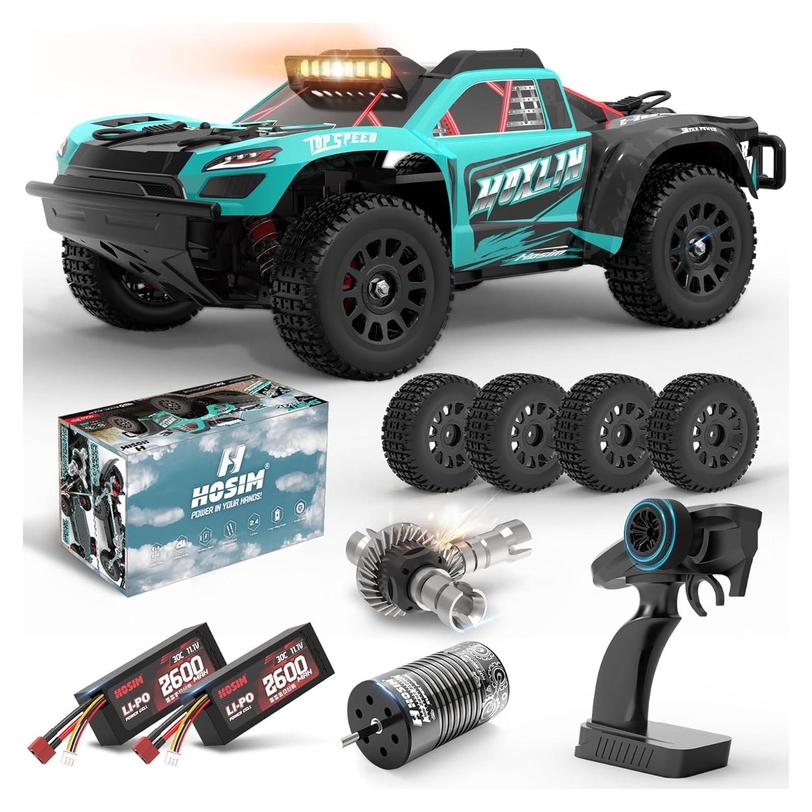 Camión RC Hosim 1/14 Brushless 4x4 80km/h Azul