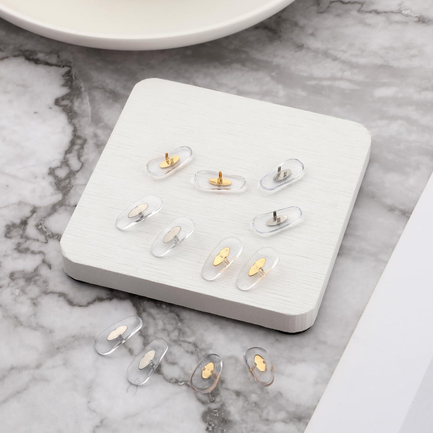 6 Pares Almohadillas Nasales Repuesto Ray Ban Clip-on Oro Plata