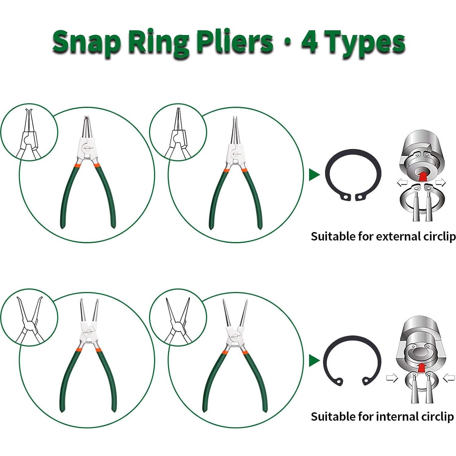 Alicates de Anillo de Snap SPEEDWOX 9" (22.3 cm) Precisión