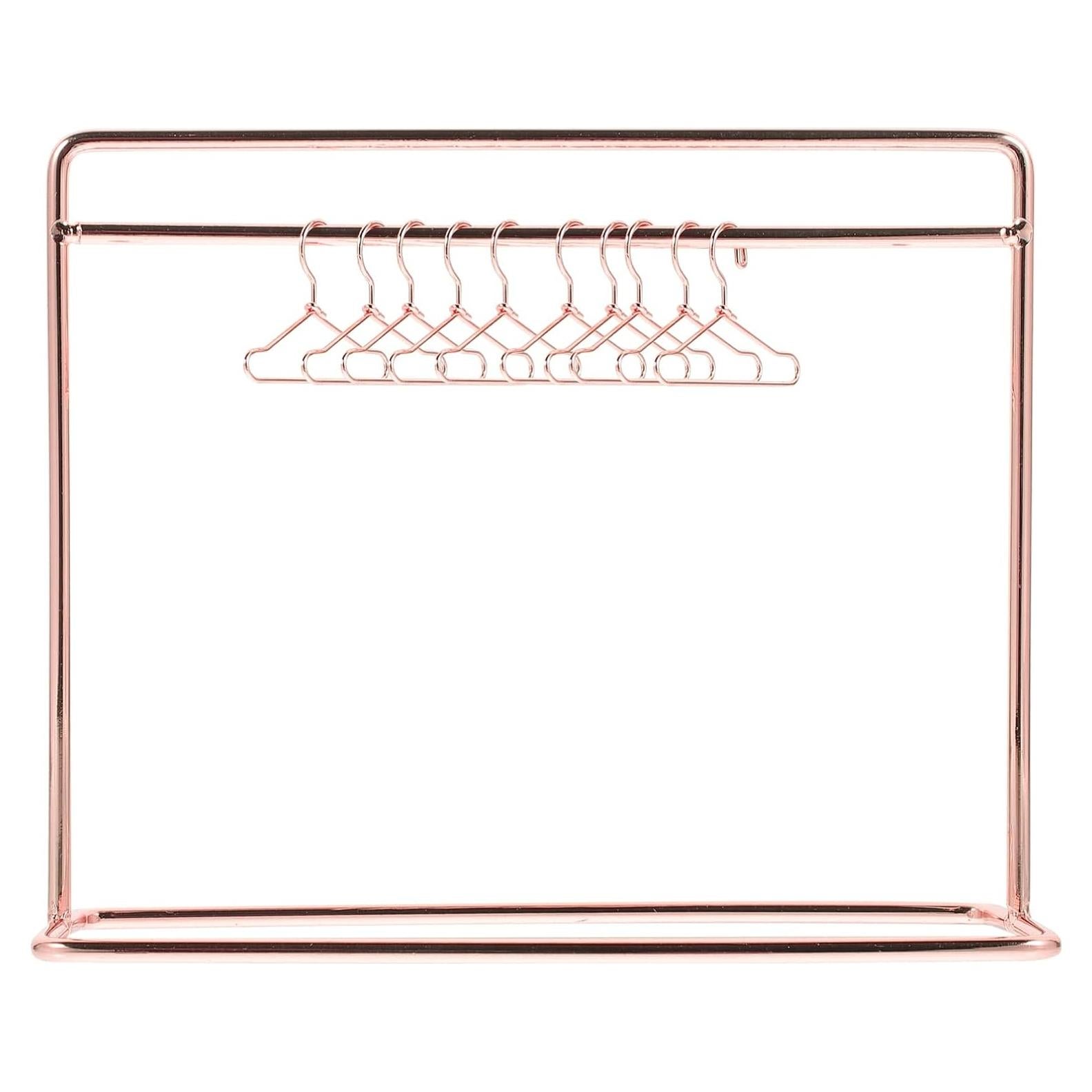 Perchero de Ropa de Muñeca Toddmomy Oro Rosa Hierro 15x12cm