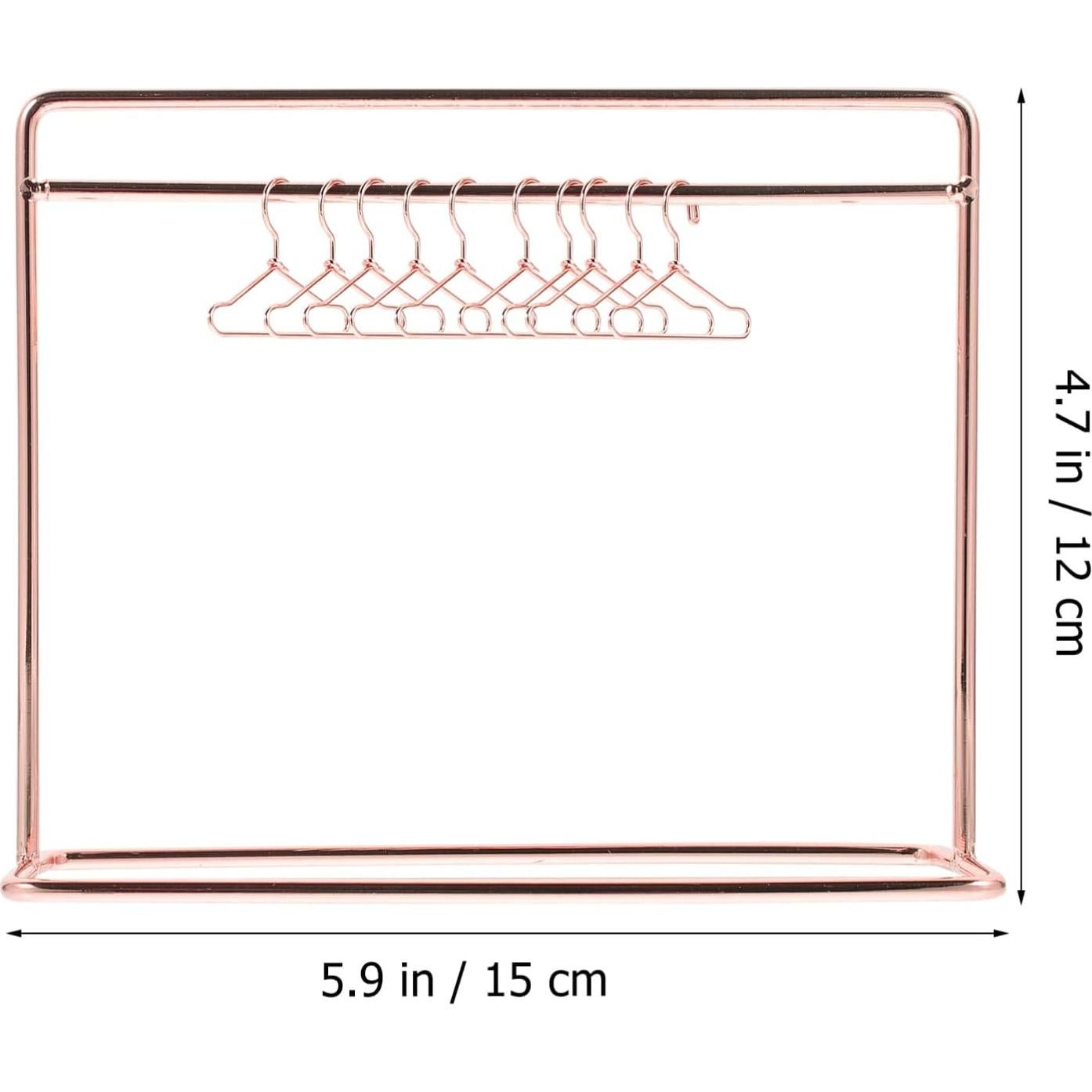 Perchero de Ropa de Muñeca Toddmomy Oro Rosa Hierro 15x12cm