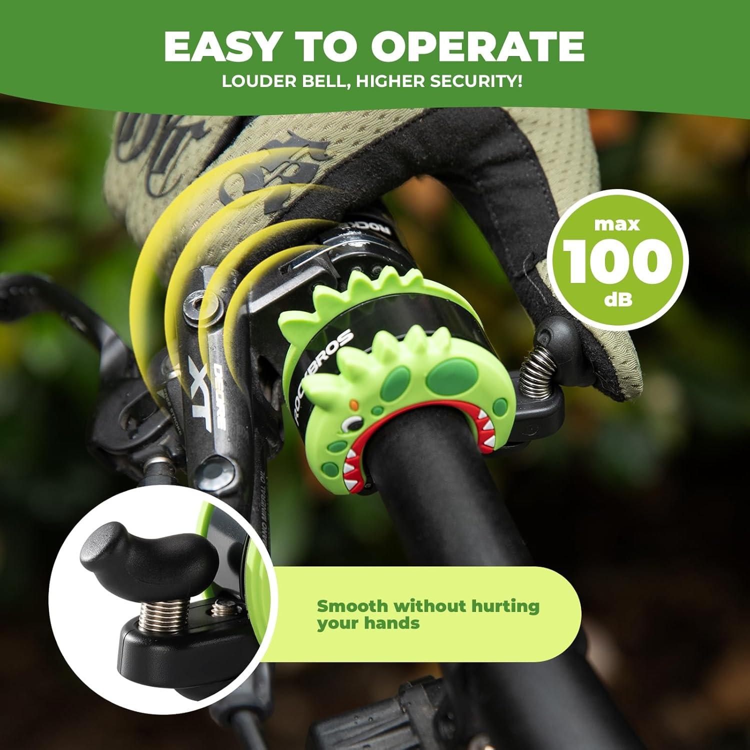 Timbre de Bicicleta ROCKBROS de Aluminio Verde para Niños