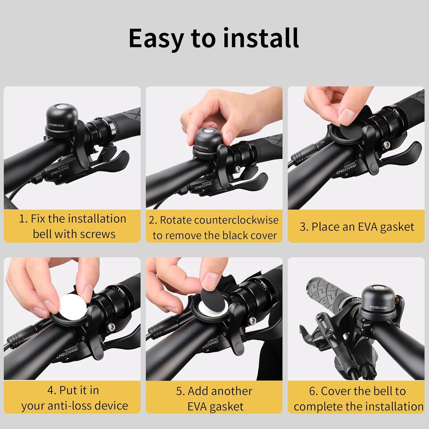 Timbre de Bicicleta TOSUOD Antirrobo y a Prueba de Agua