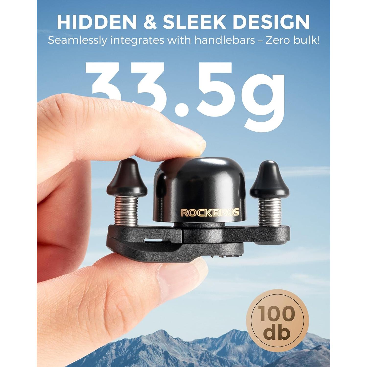 Campana de Bicicleta ROCKBROS Ajustable Doble Martillo 100dB