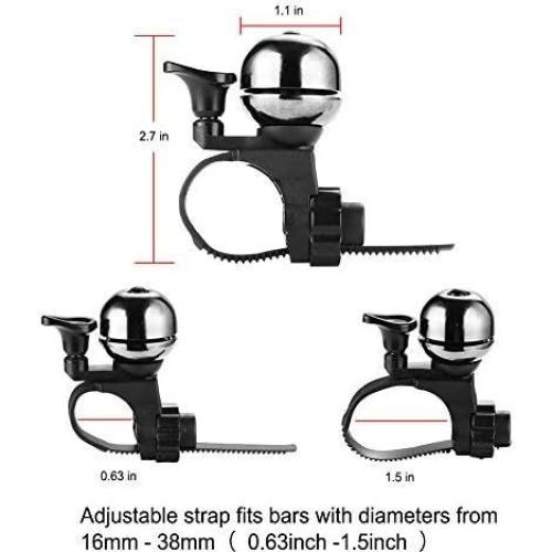 Campana de Bicicleta Accmor Ajustable Gris Titanio 16-38mm