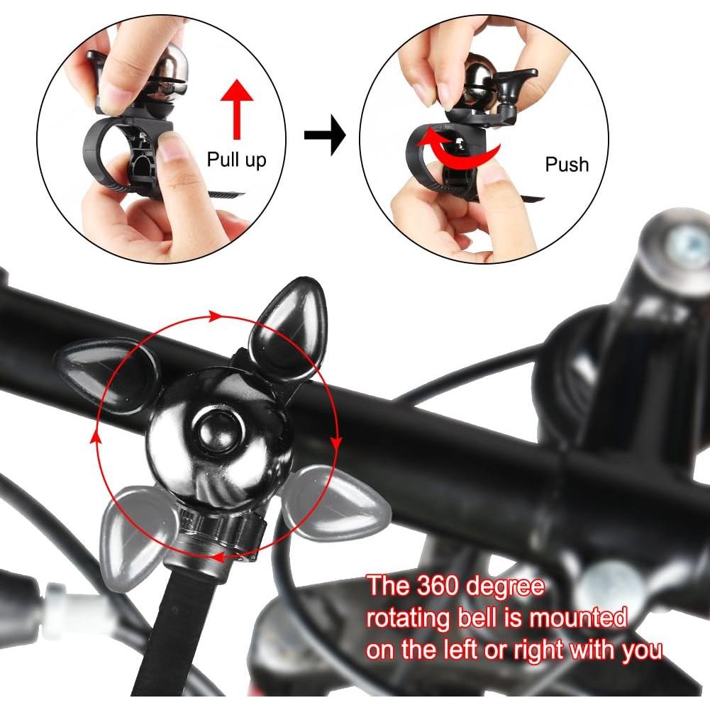 Campana de Bicicleta Accmor Ajustable Gris Titanio 16-38mm