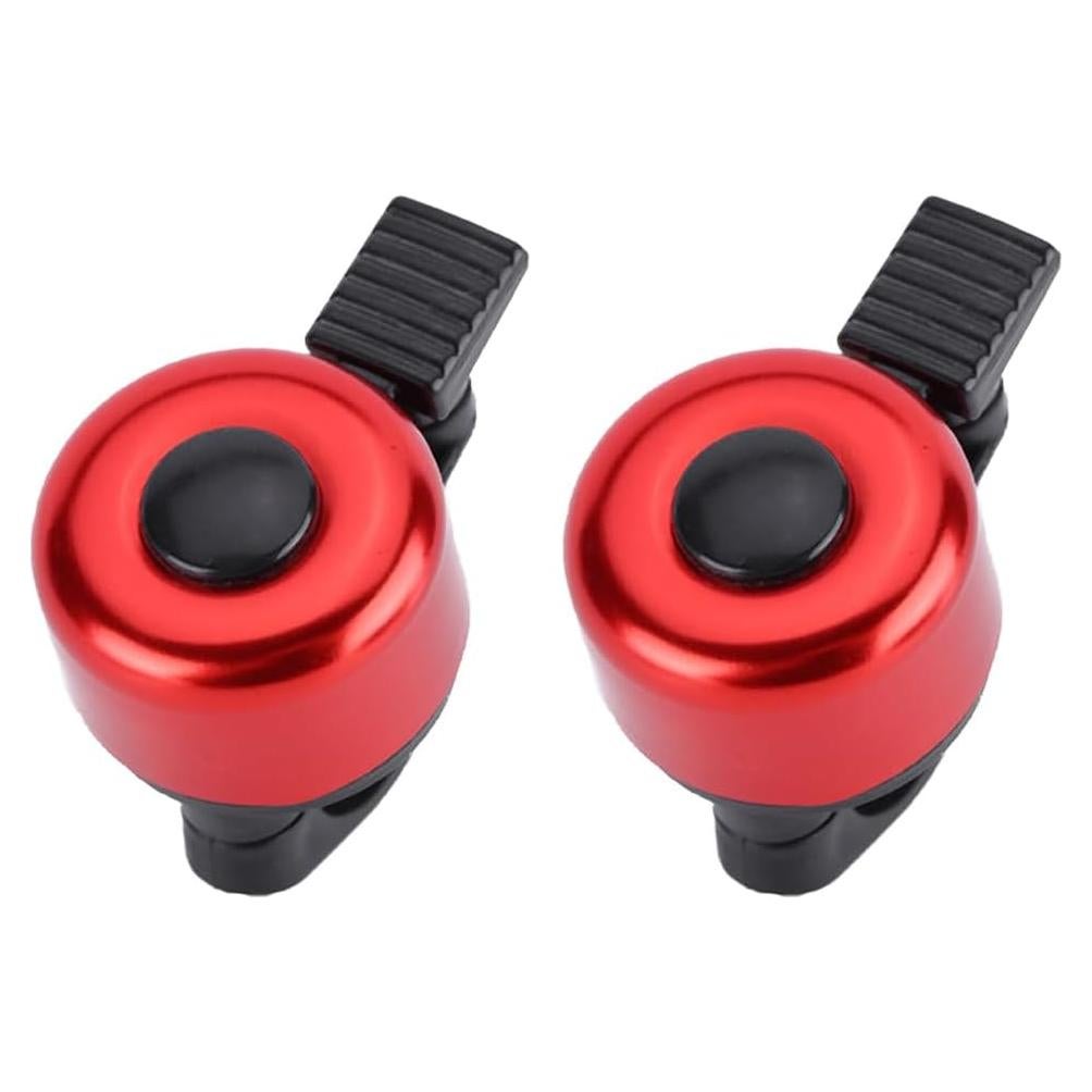 Paquete de 2 Timbres de Bicicleta TFIRY Mini Rojo 22mm