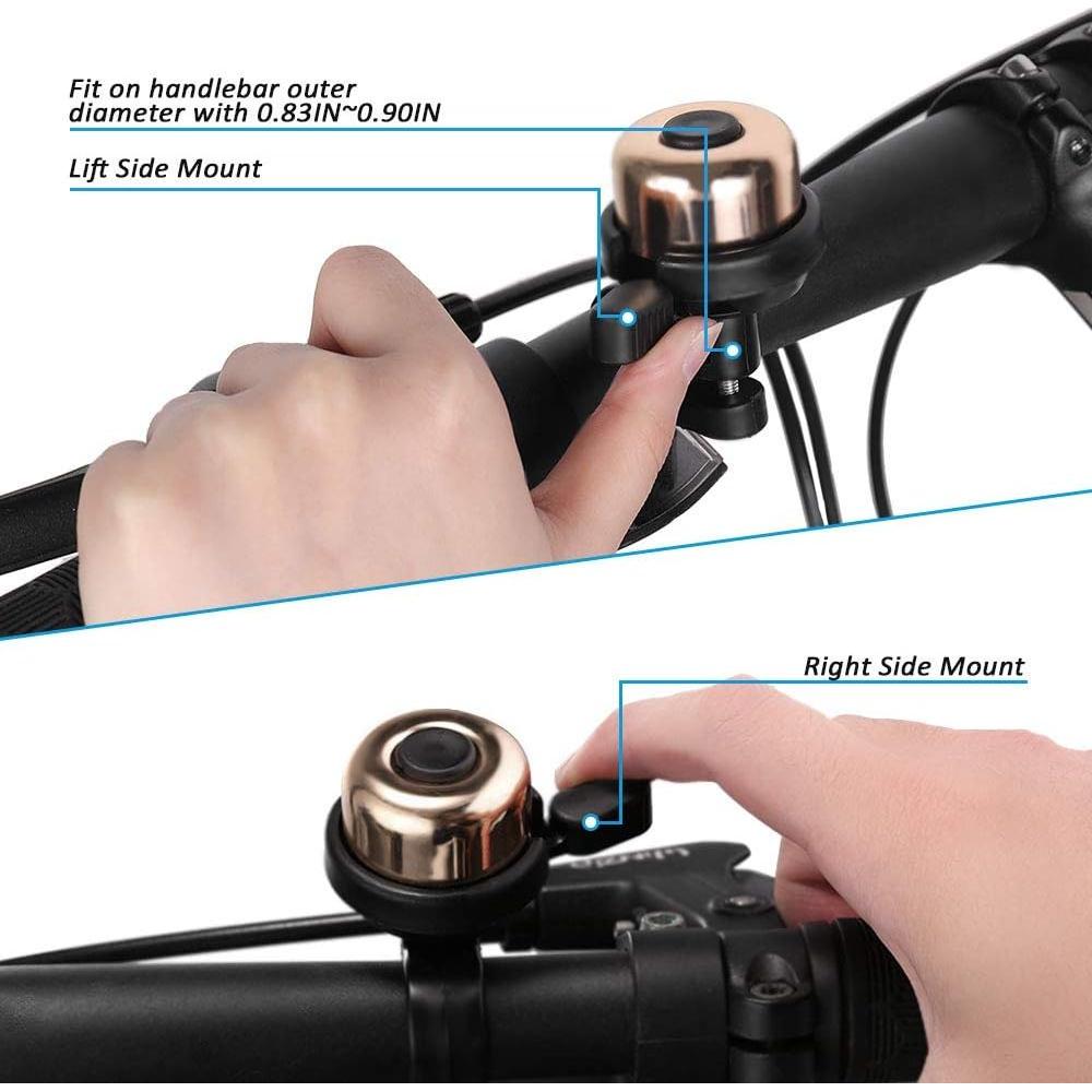 Timbres de Bicicleta Emoly, Paquete de 4, Sonido Fuerte y Claro