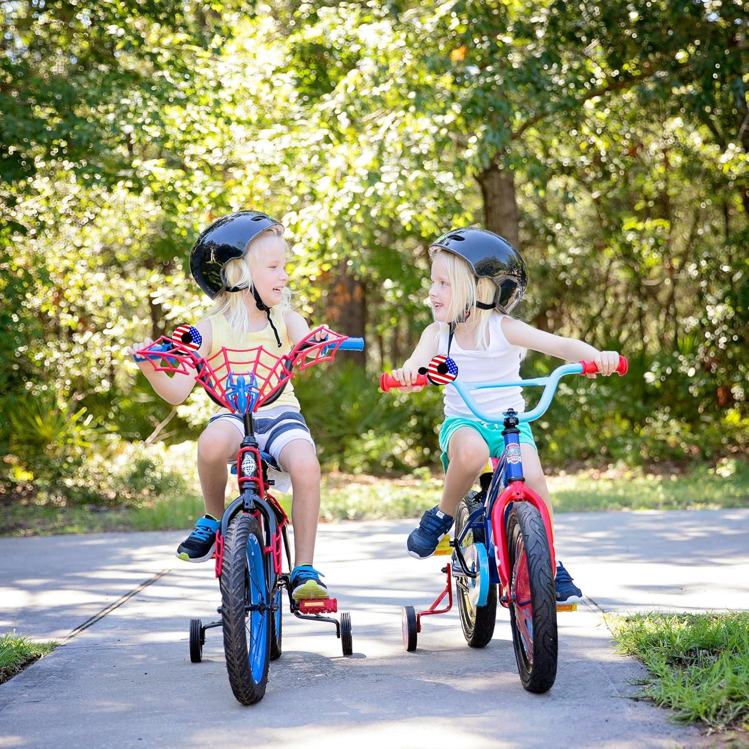 Campana de Bicicleta RidingRush para Niños - Sonido Fuerte, Diseño Bandera Americana