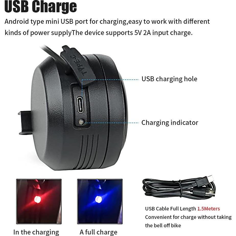 Timbre de Bicicleta Eléctrica Baluoqi con Alarma y Control Remoto