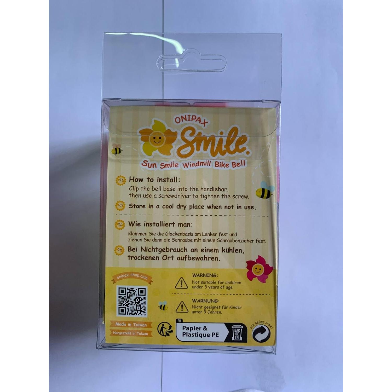 Campana de Bicicleta ONIPAX Sun Smile Molinete Amarillo