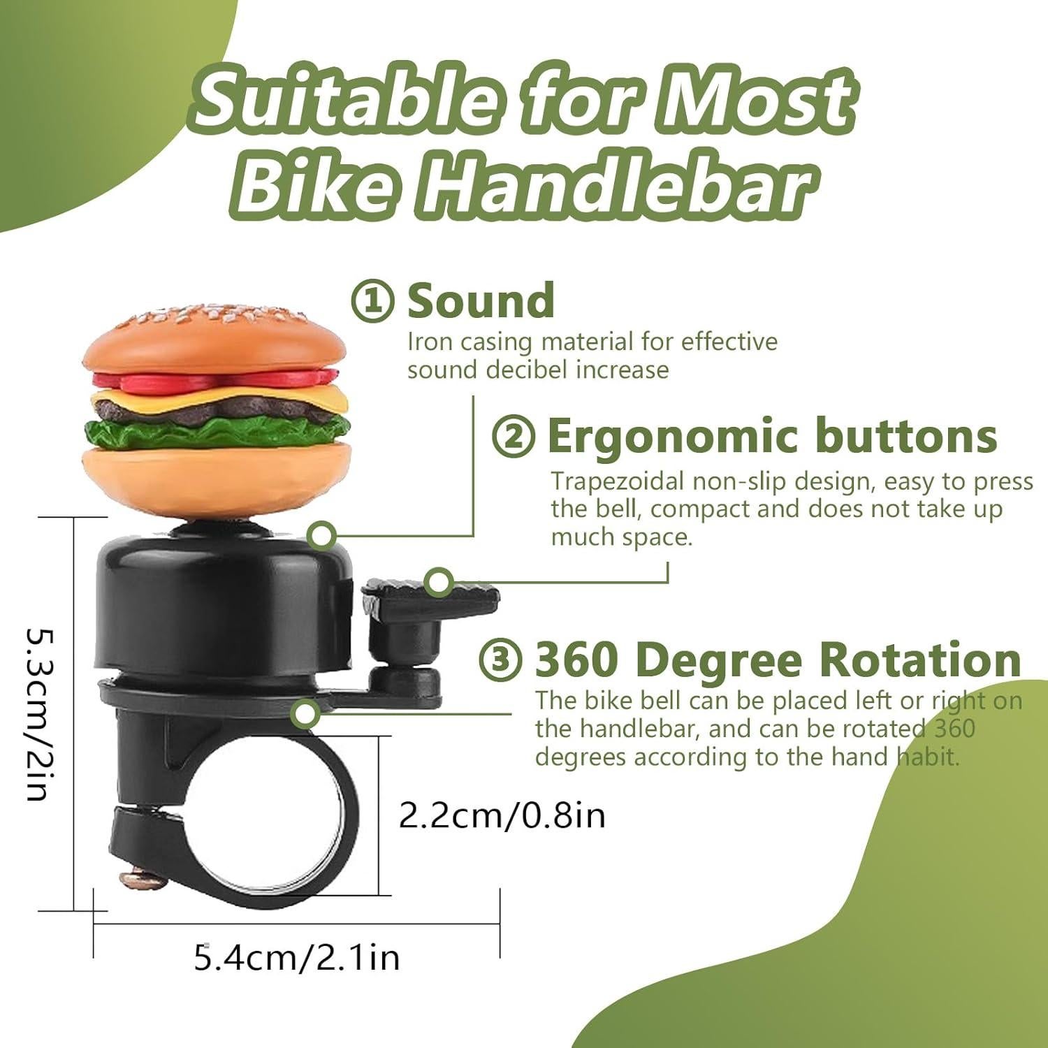 Paquete de 3 Timbres de Bicicleta Baowindy Cartoon