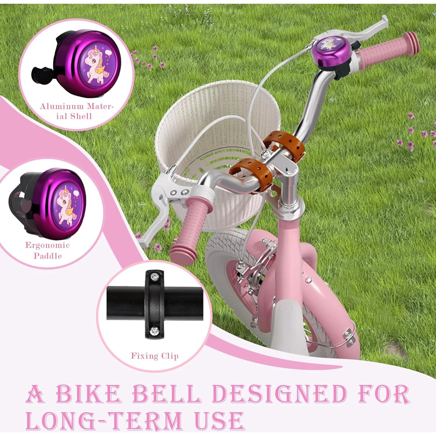 Timbre de Bicicleta U-LIAN para Niños Unicornio Púrpura