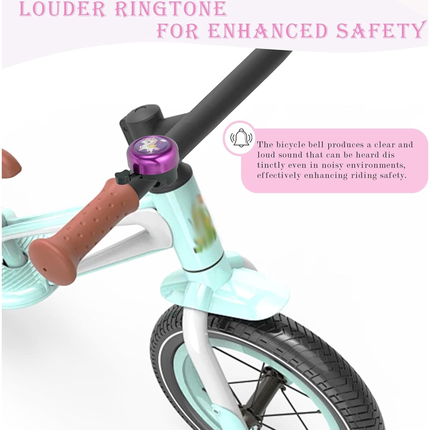 Timbre de Bicicleta U-LIAN para Niños Unicornio Púrpura