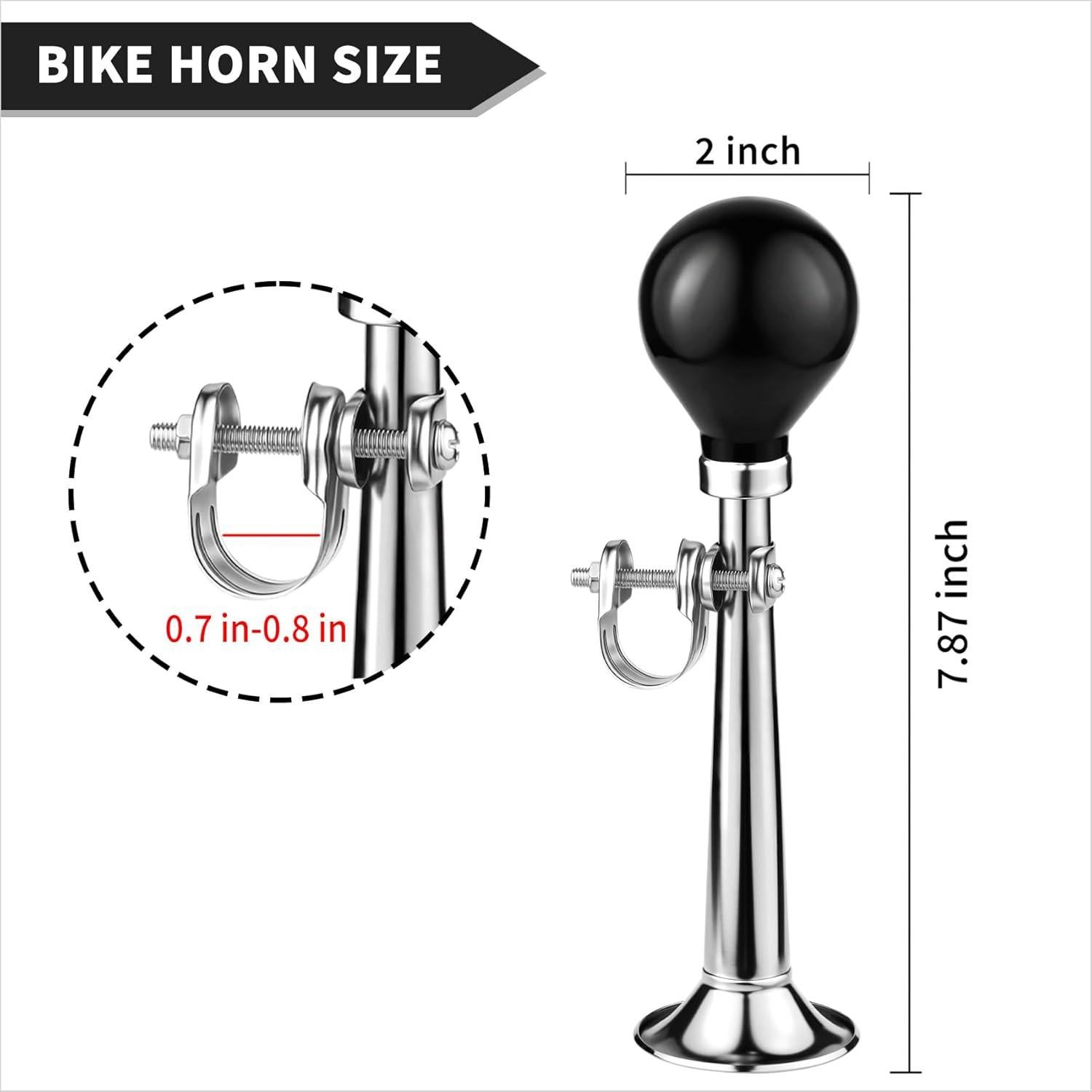 Timbre de bicicleta WHTCHSU clásico de metal 20 cm plateado