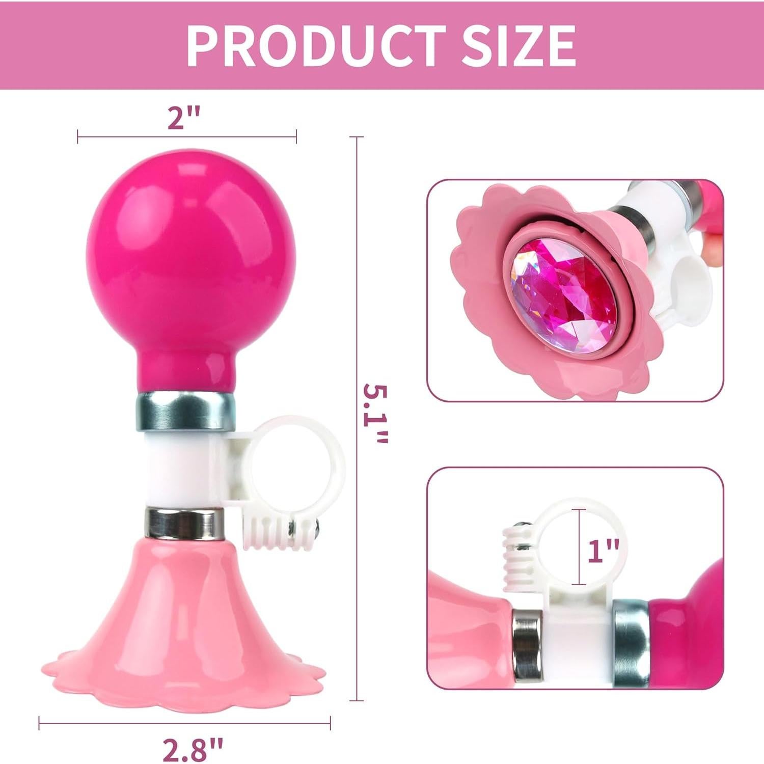 Cuerno de Bicicleta Rosa MIDOGAT para Niños - Montaje en Manillar