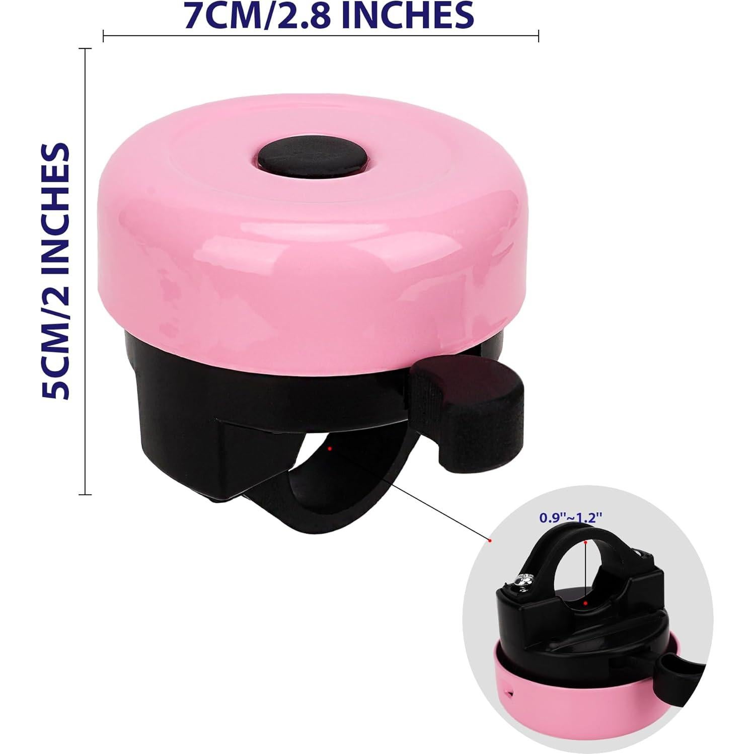 Campana de Bicicleta para Niños RidingRush Rosa 7x5x5 cm