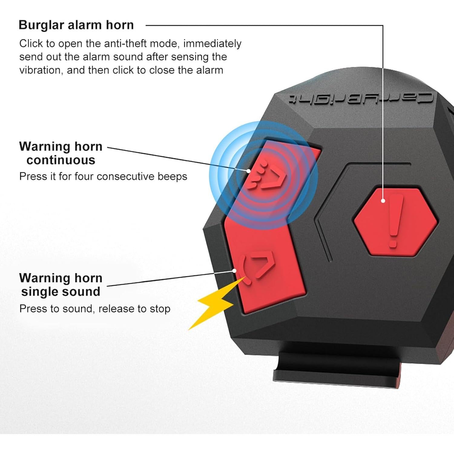 Timbre Eléctrico Antfire CBH3 120DB Recargable USB Impermeable