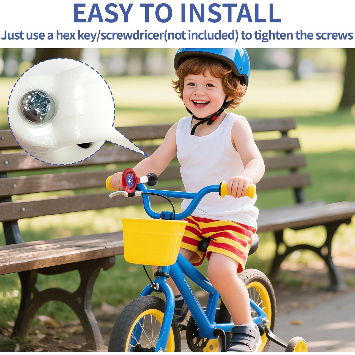 Timbre de Bicicleta para Niños MIDOGAT Negro y Rojo