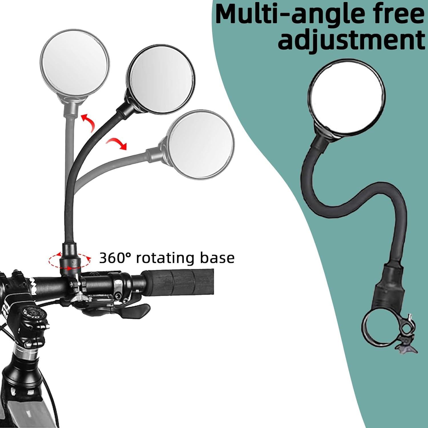 Espejo Convexo de Bicicleta YISUGOOC con Timbre Ajustable