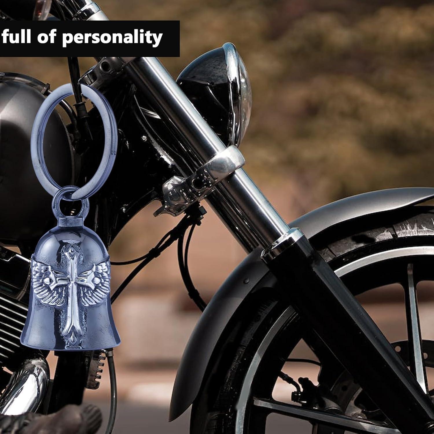 Campana de Motocicleta CYZBTBl 3D Negra de Acero Inoxidable