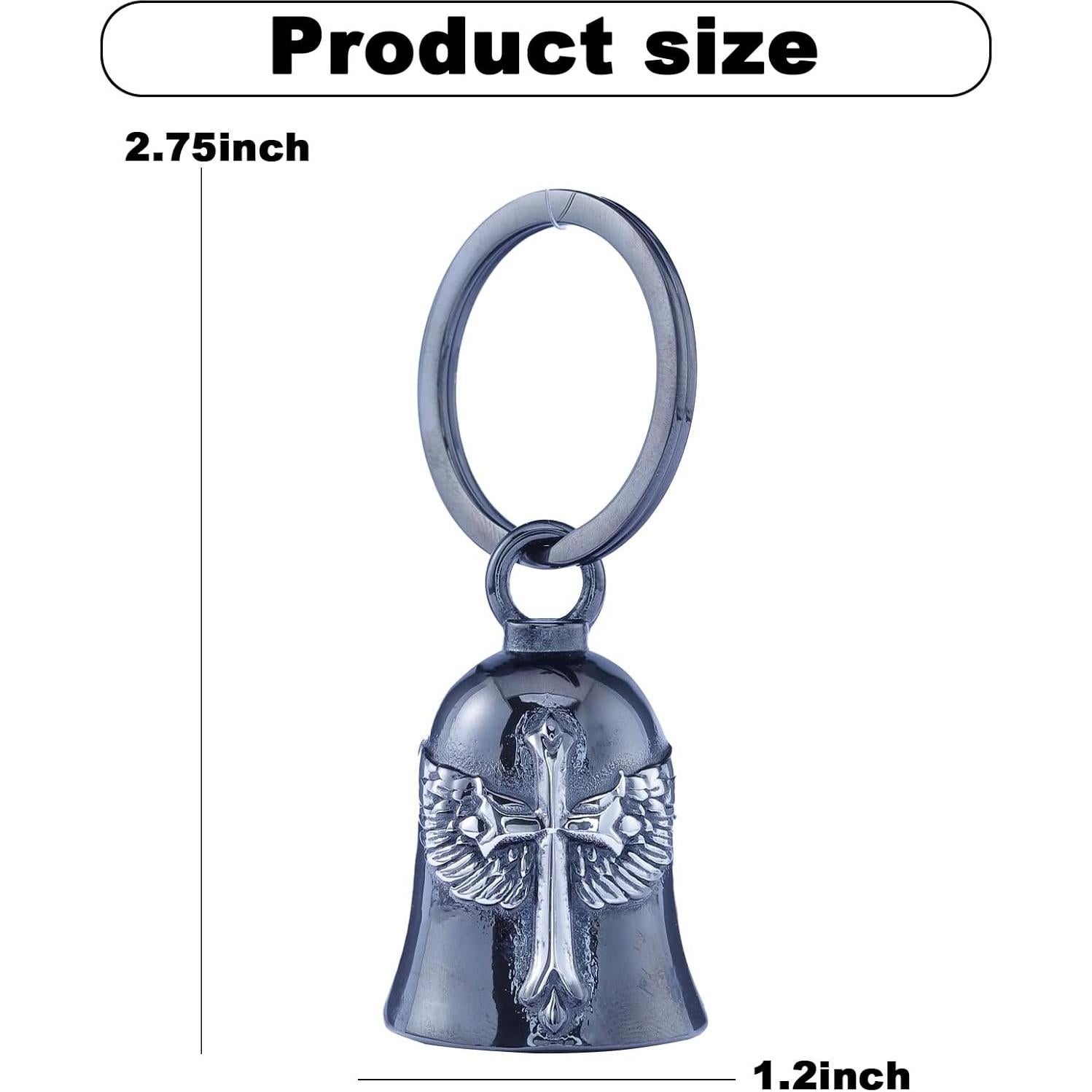 Campana de Motocicleta CYZBTBl 3D Negra de Acero Inoxidable