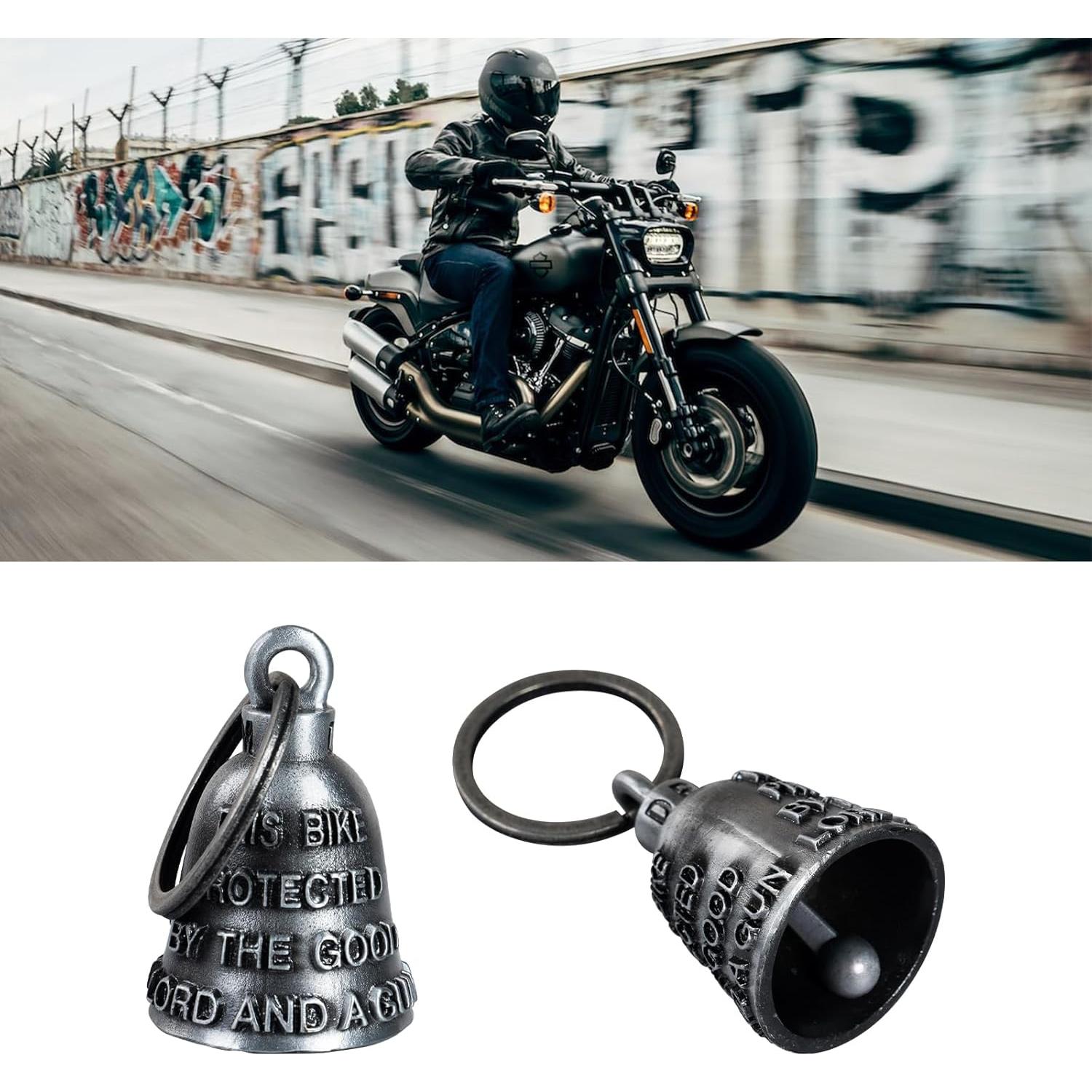 Campana de Motocicleta Buena Suerte con Soporte de Acero