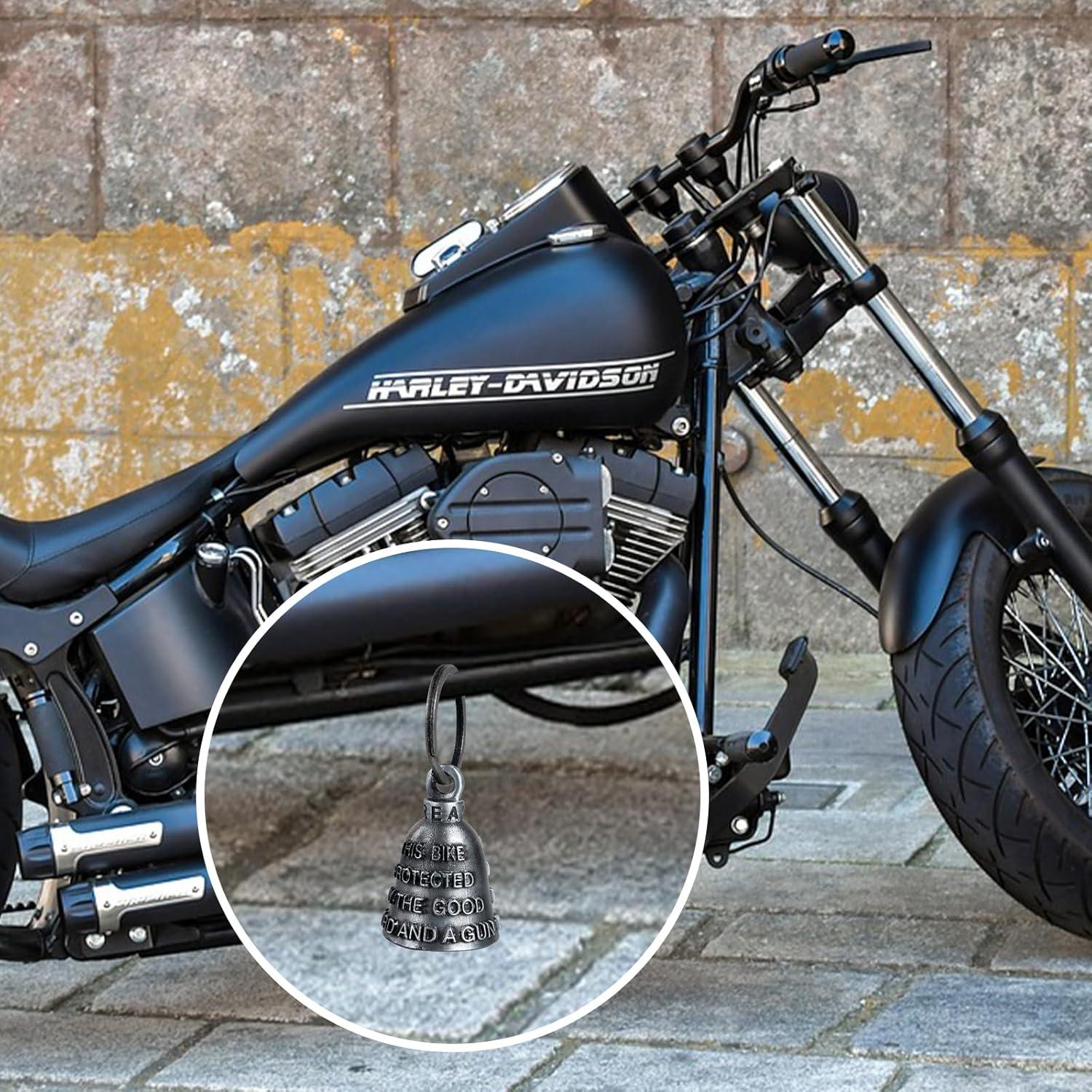 Campana de Motocicleta Buena Suerte con Soporte de Acero