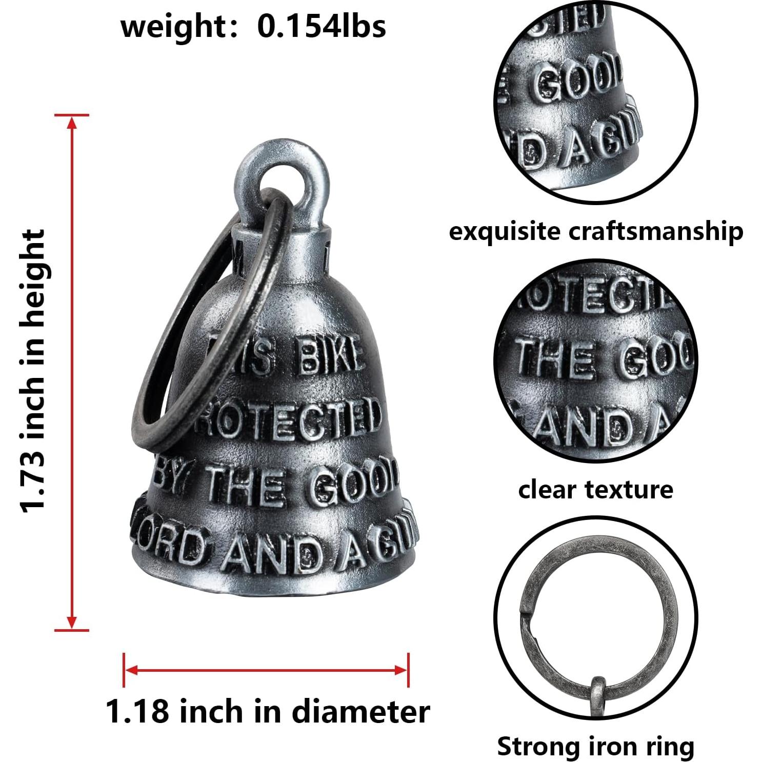 Campana de Motocicleta Buena Suerte con Soporte de Acero