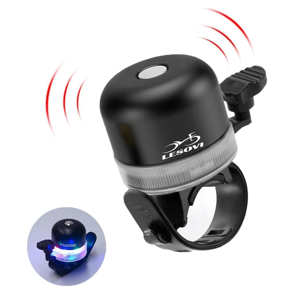 Campana de Bicicleta LESOVI con Luz RGB y Montaje en Manillar