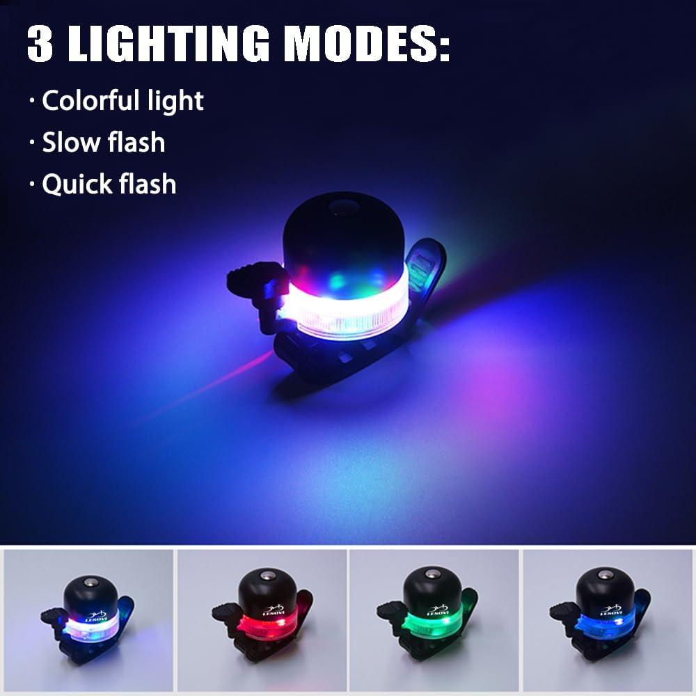 Campana de Bicicleta LESOVI con Luz RGB y Montaje en Manillar